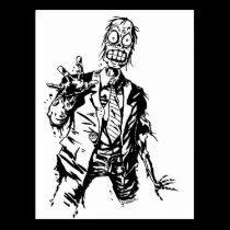 Shambling Zombie Post CardS postcards