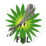 Shame on BP  FaiL Round Sticker