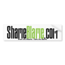 ShameBlame Bumper Sticker bumper stickers by ShameBlame ShameBlame Bumper Sticker bumper stickers