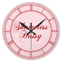 Shameless Hussy Round Wall Clocks