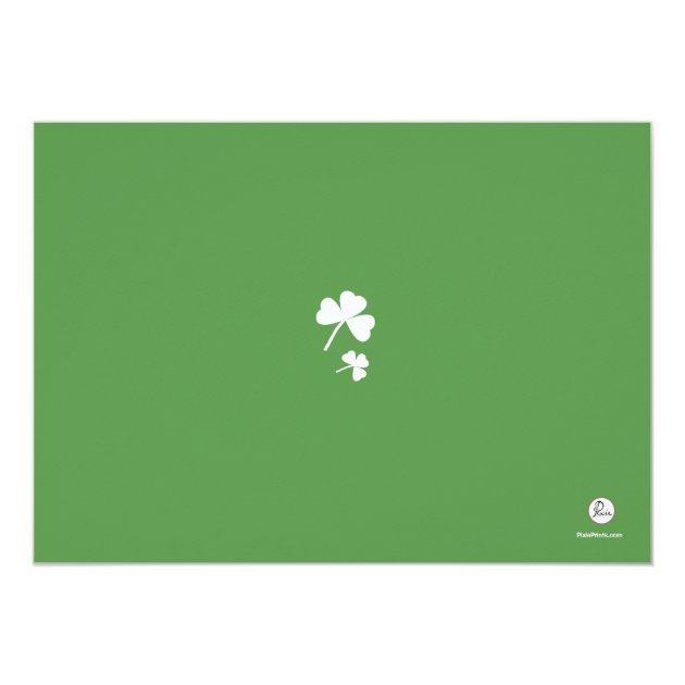 Shamrock 3-Photo Birthday Party Invitation