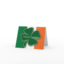 Shamrock and Flag Invtiation Card card