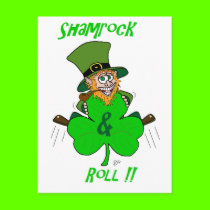 Shamrock and Roll postcards