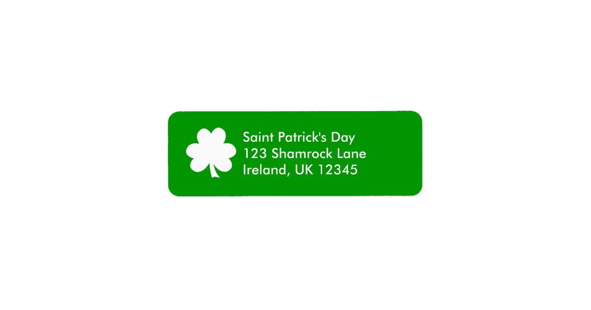 Shamrock Avery Label Zazzle