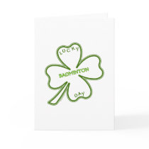 Shamrock Badminton Greeting Card