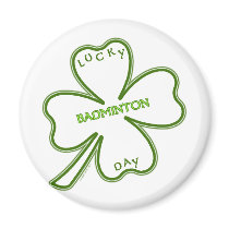 Shamrock Badminton Fridge Magnets