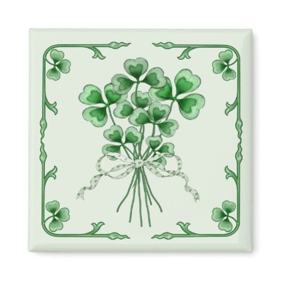 Shamrock Bouquet 2 Magnets by Spice