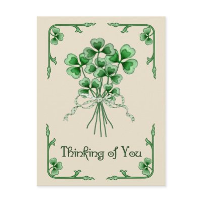 Shamrock Bouquet Post Cards Zazzle_postcard Shamrock Bouquet Post Cards Zazzle_postcard