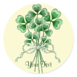 Shamrock Bouquet Round Stickers