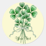 Shamrock Bouquet Round Stickers