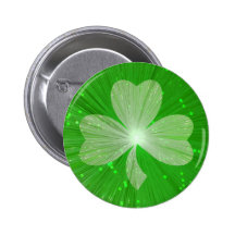 Shamrock button badge