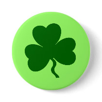 Shamrock Button (You Pick The Size!) by TheBigTees Shamrock Button (You Pick The Size!)