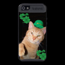 Shamrock Cat Leprechaun Phone Case skinit case