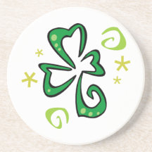 Shamrock Clover Drink Coasters