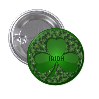 Shamrock Design Button