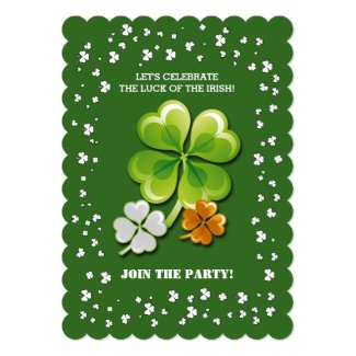 Shamrock Design St. Patrick's Day Invitations