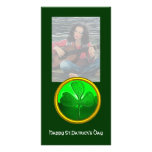 Shamrock detail from SAINT PATRICK'S CELTIC HEART Photo Greeting Card