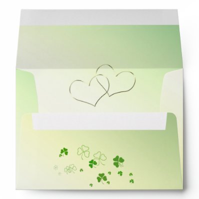 Shamrock Elegant Wedding Personalized Envelopes