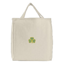Shamrock embroidered bags by ZazzleEmbroidery Shamrock embroidered bags