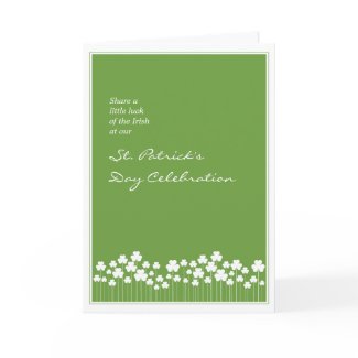 Shamrock Garden St Patricks Day Card card