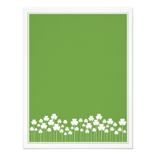 Shamrock Garden St Patricks Party  Invitation