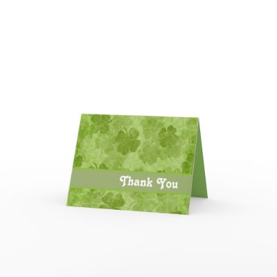 Shamrock Green Thank You card