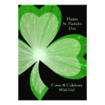 Shamrock 'Happy St.Patrick's Day' invitation black