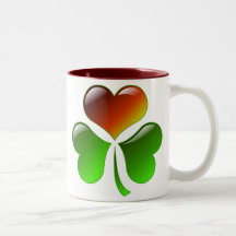 Shamrock Heart Mugs