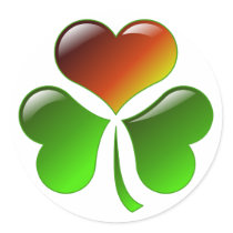 Shamrock Heart stickers