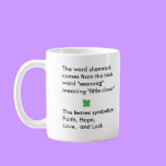 Shamrock history - mug