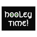 Shamrock 'Hooley Time!'  invitation black