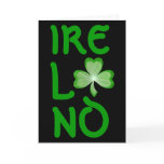 Shamrock 'Ireland' 'St Patrick's Day' card black