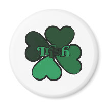Shamrock Irish Refrigerator Magnet