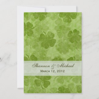 Shamrock Irish Wedding Invitation invitation