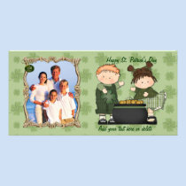 Shamrock Kids - Customize Photo photo cards
