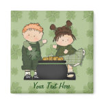 Shamrock Kids Refrigerator Magnets