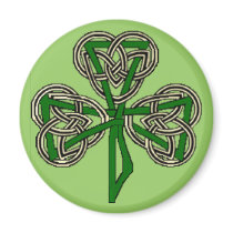 Shamrock Knot Cross Magnet