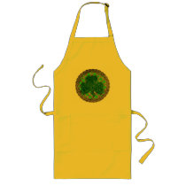 Shamrock, Lattice And Celtic Knots On Green Apron