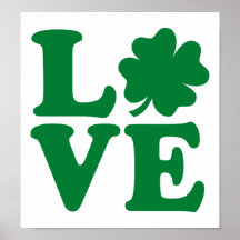Shamrock love posters