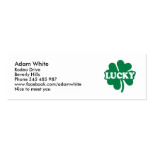 Shamrock lucky business card