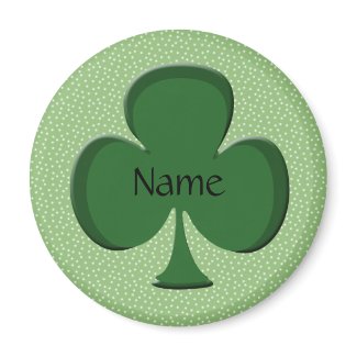 Shamrock Name Magnet Template - Round magnet