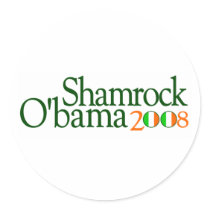 Shamrock Obama 2008 stickers