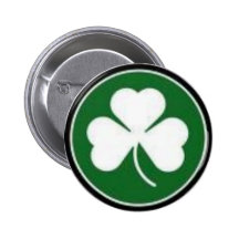 shamrock pinback button
