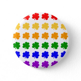 Shamrock Rainbow Button
