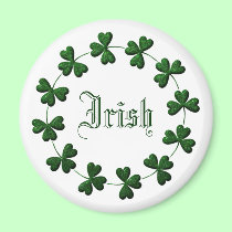 Shamrock ring Irish Magnet