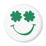 Shamrock smiley magnets