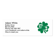 Shamrock St. Patrick's day Business Card Templates