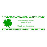 Shamrock St. Patricks Day Custom Favor Tag Business Card