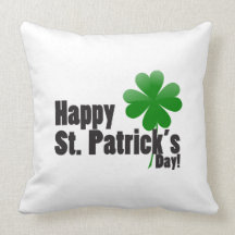 Shamrock St. Patrick's Day Throw Pillows