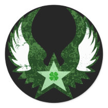 shamrock star sticker